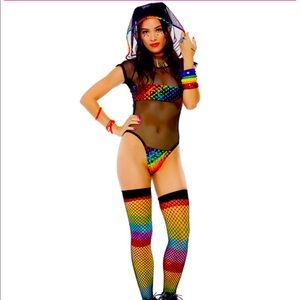 Forplay In the Paint Hooded Bodysuit